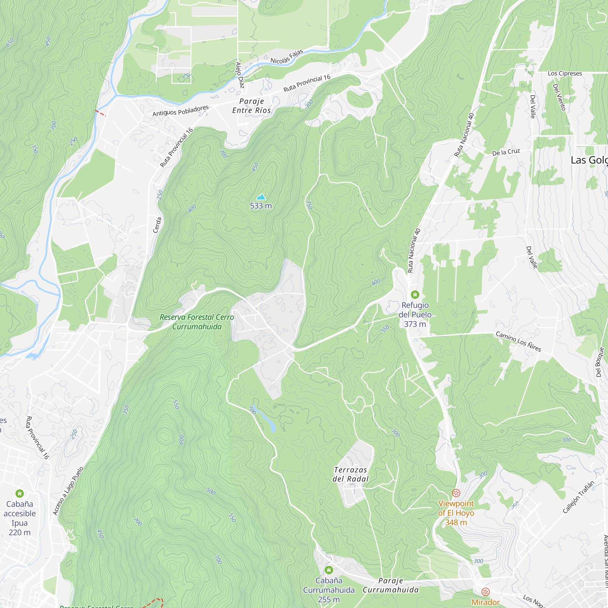 Cabañas Jinggo map