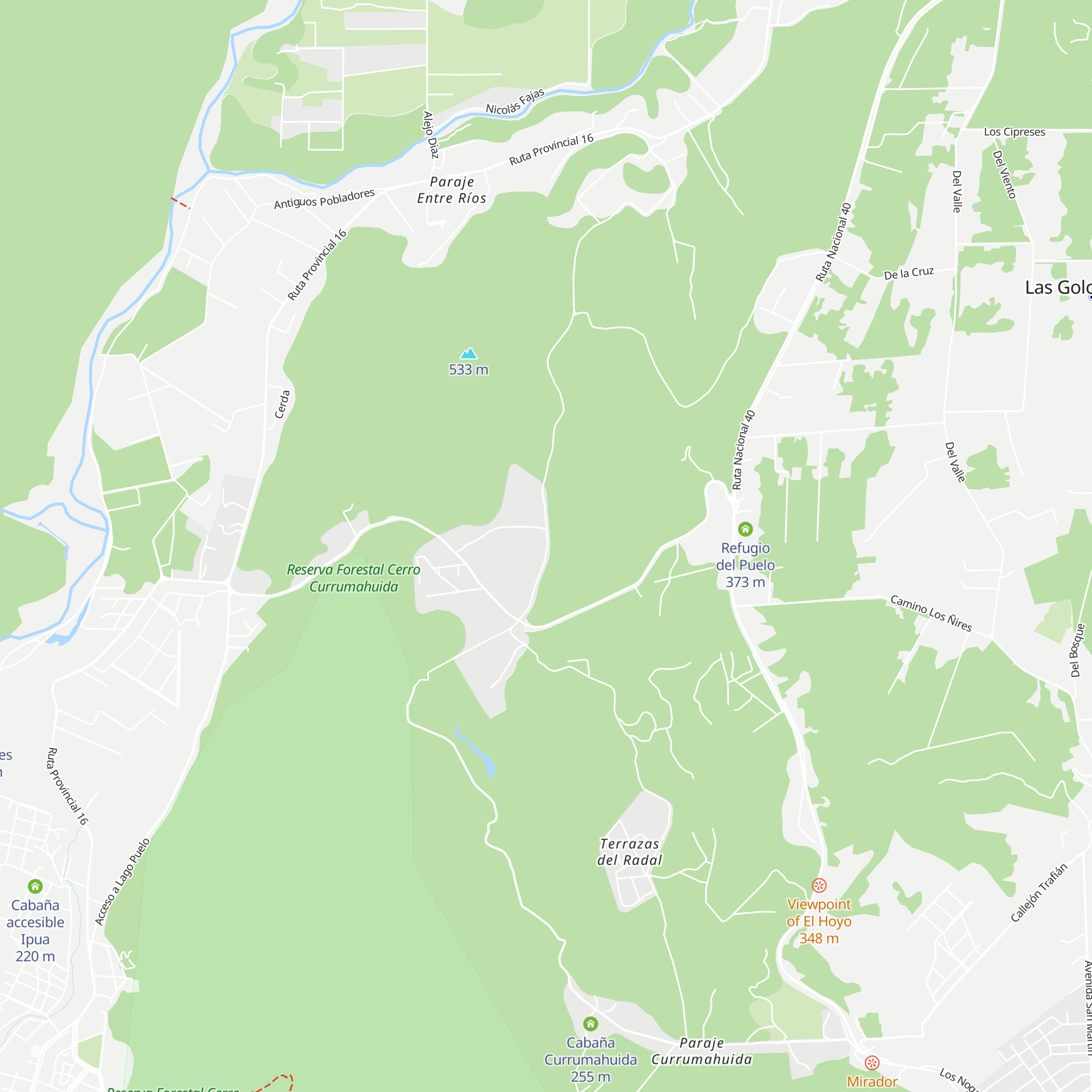 Cabañas Jinggo map