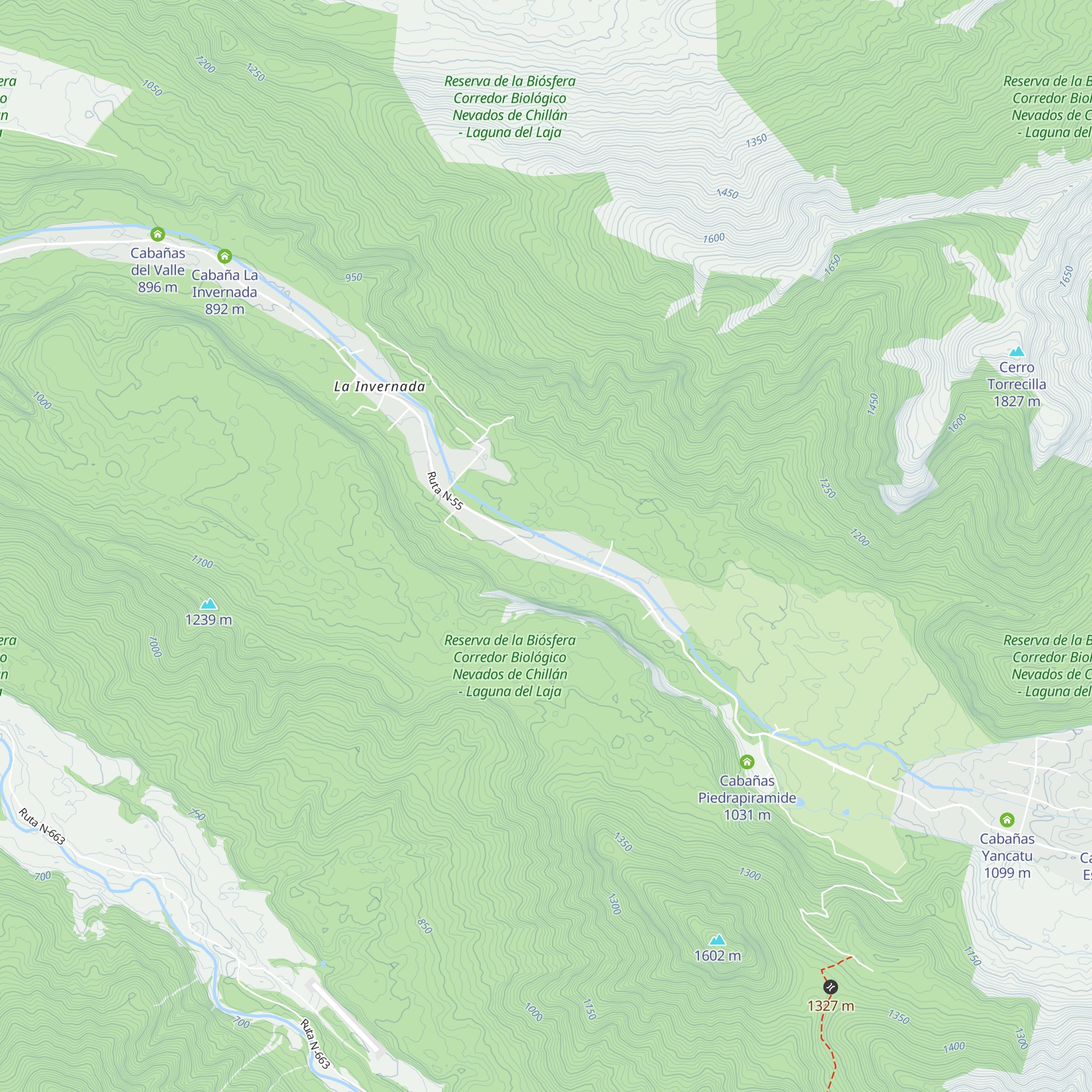 Cabañas Roble Huacho map