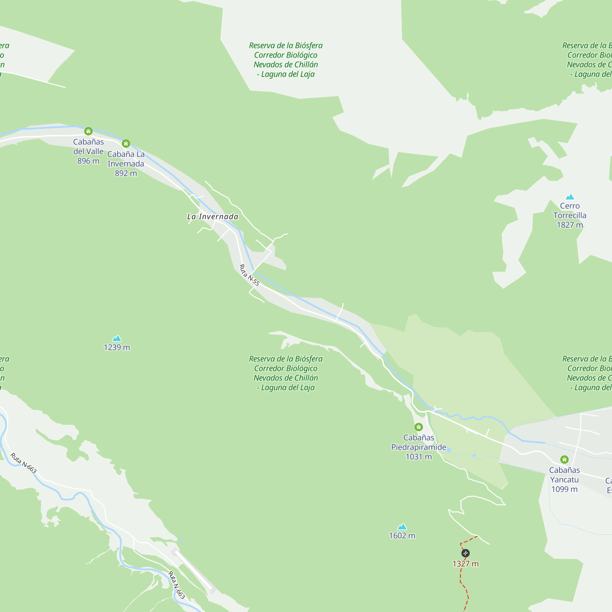Cabañas Roble Huacho map