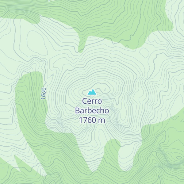 Map of Cerro Barbecho