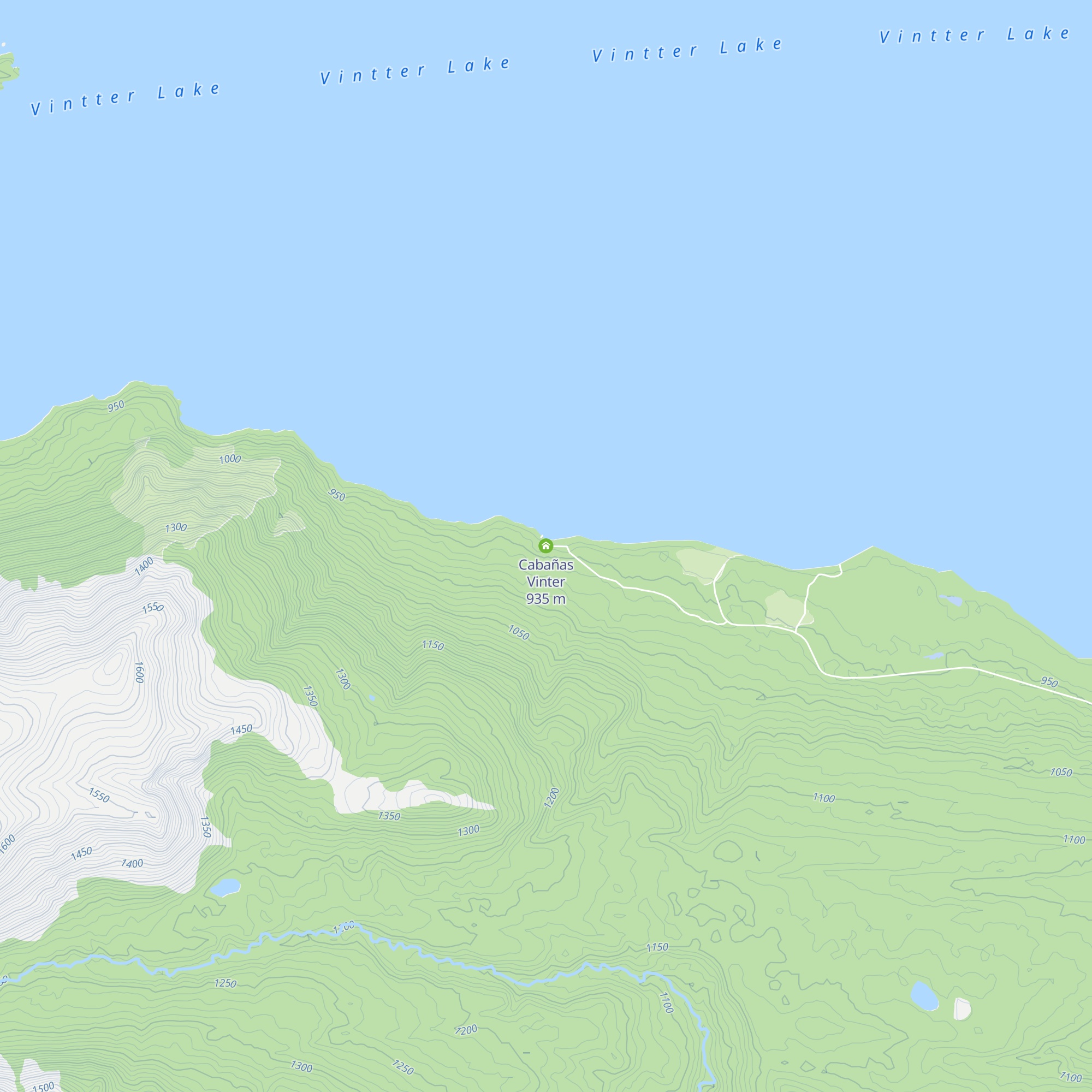 Cabañas Vinter map