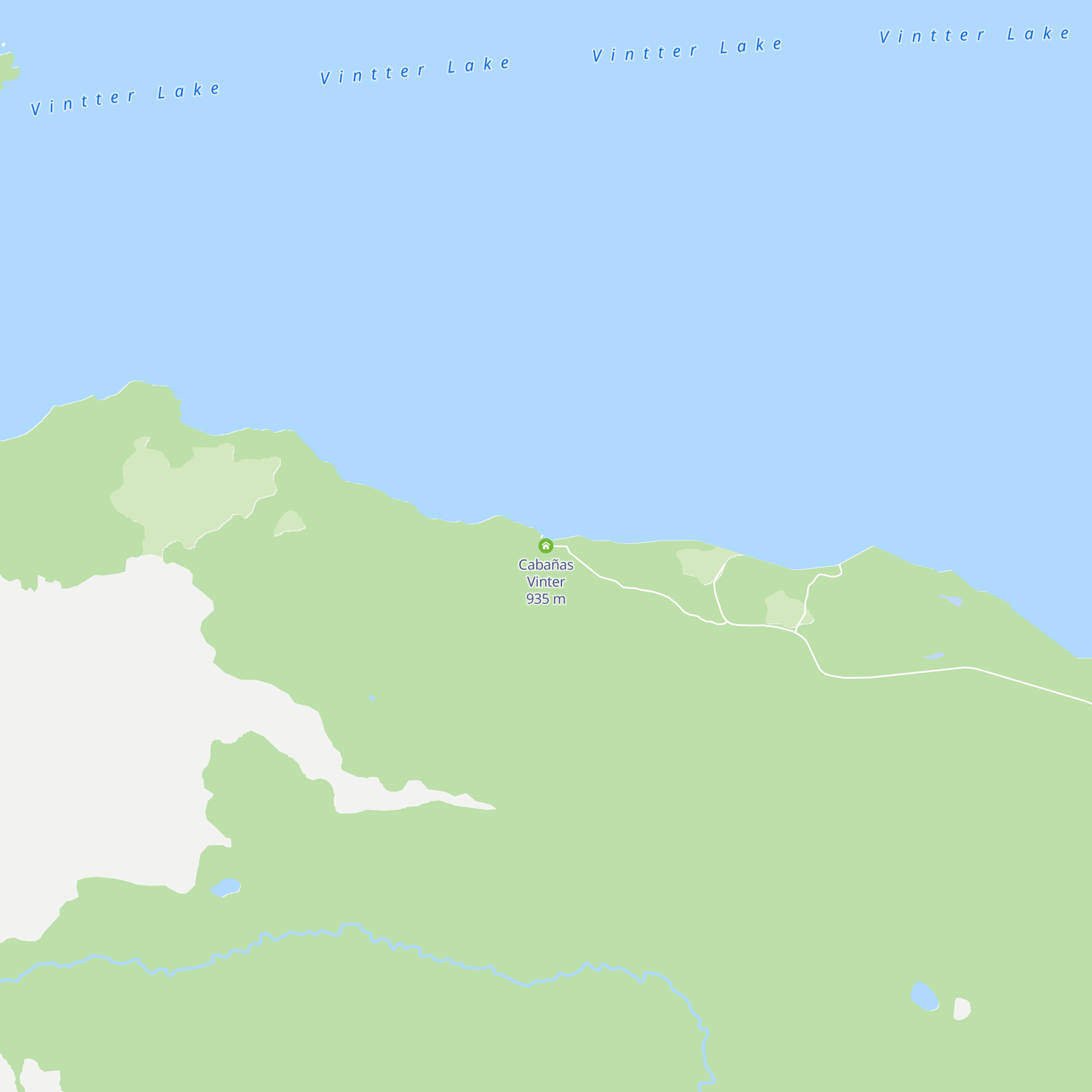 Cabañas Vinter map