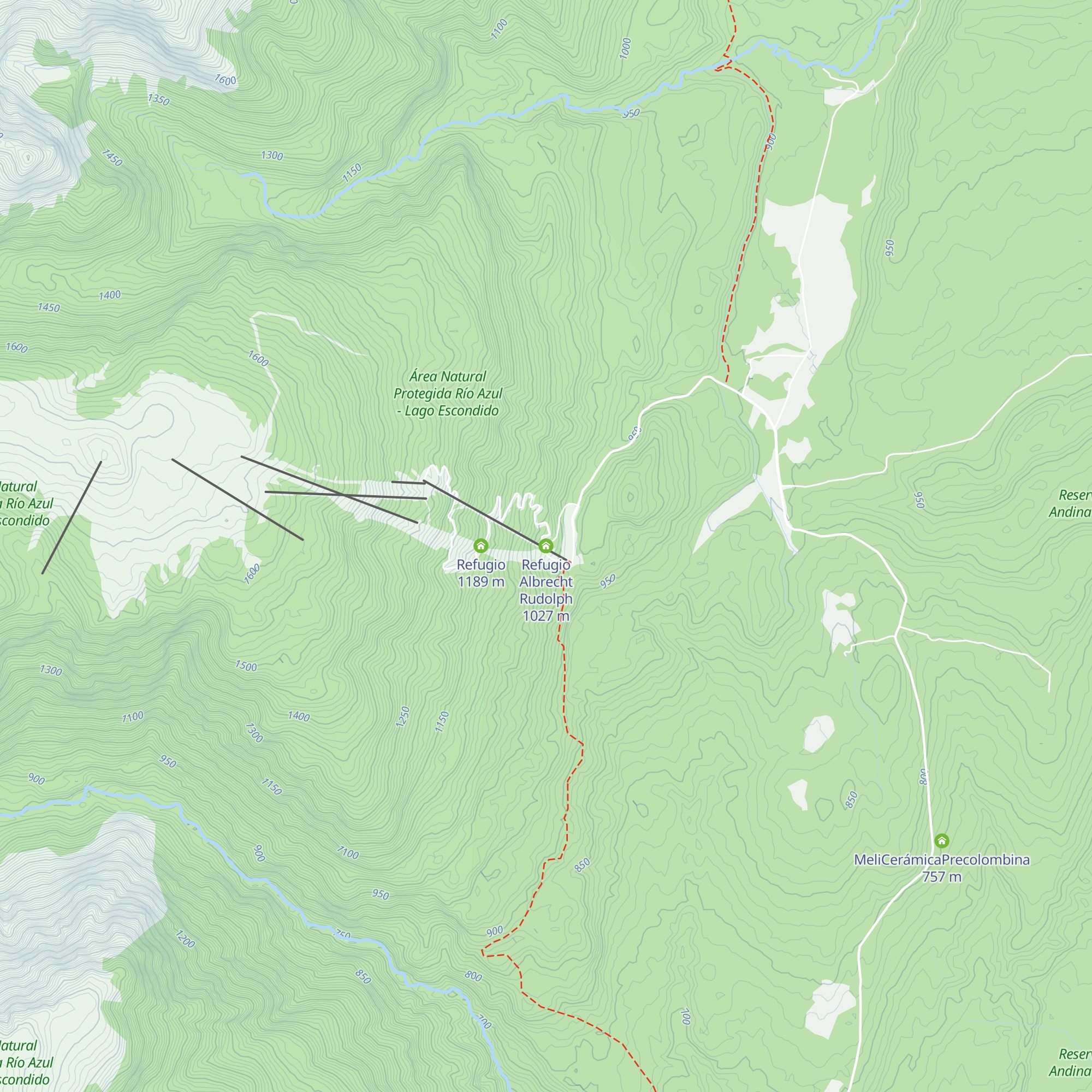 Refugio Albrecht Rudolph map