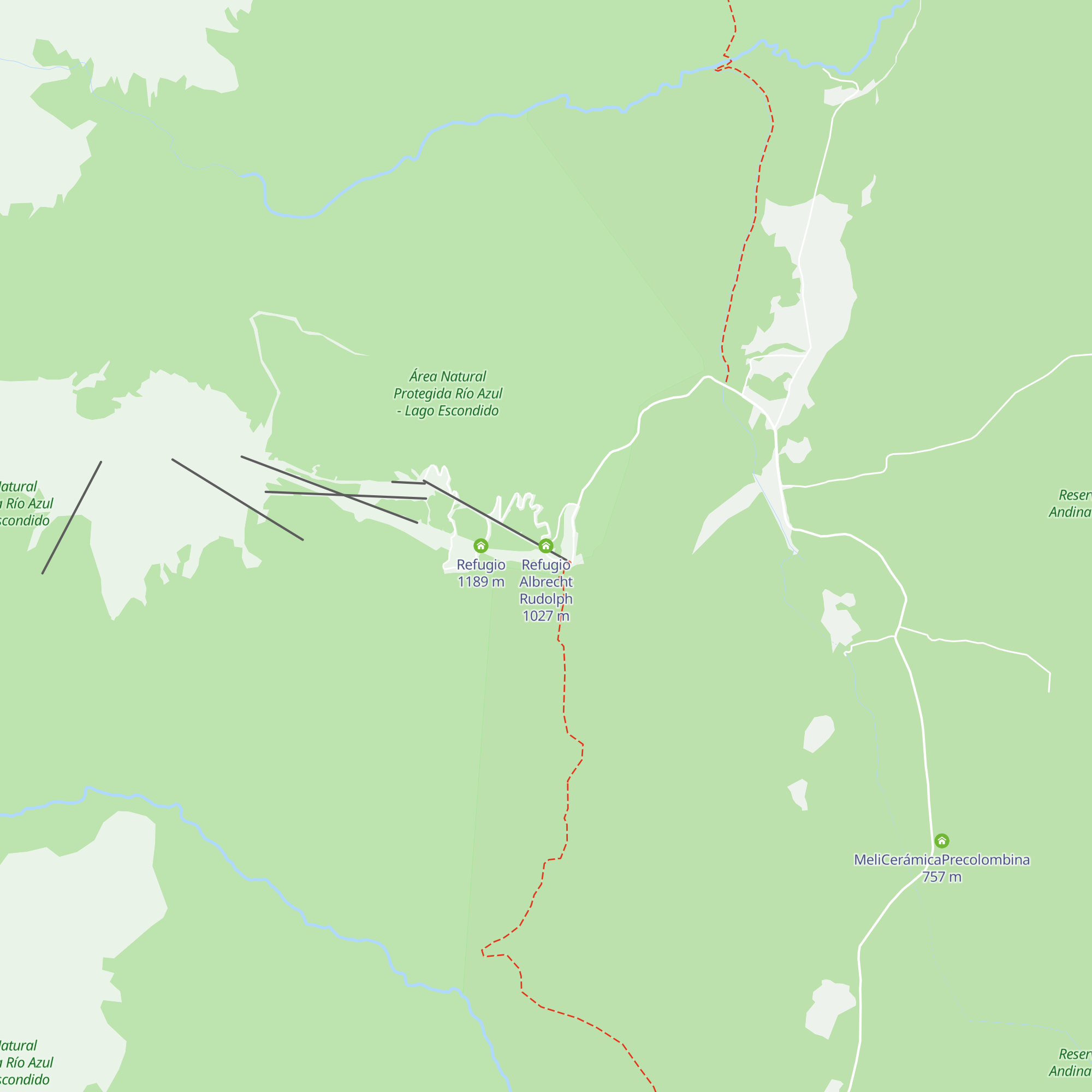 Refugio Albrecht Rudolph map