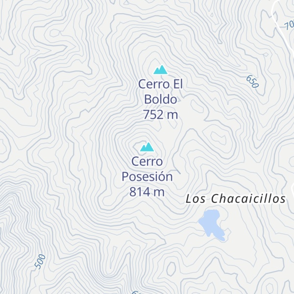 Map of Cerro Posesión