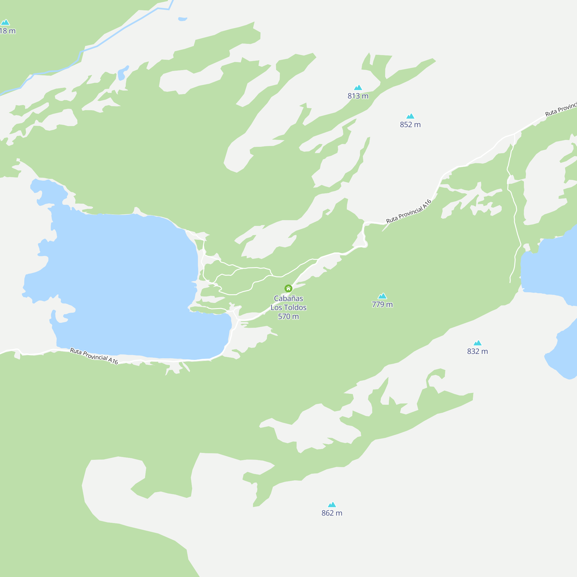 Cabañas Los Toldos map