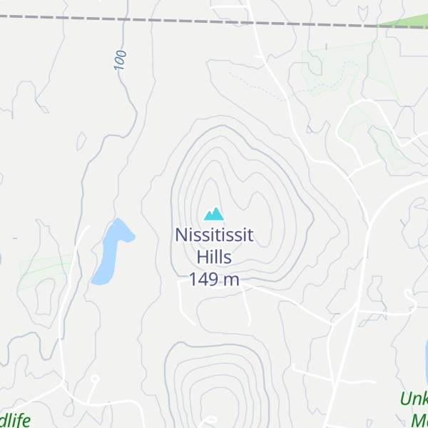 Map of Nissitissit Hills