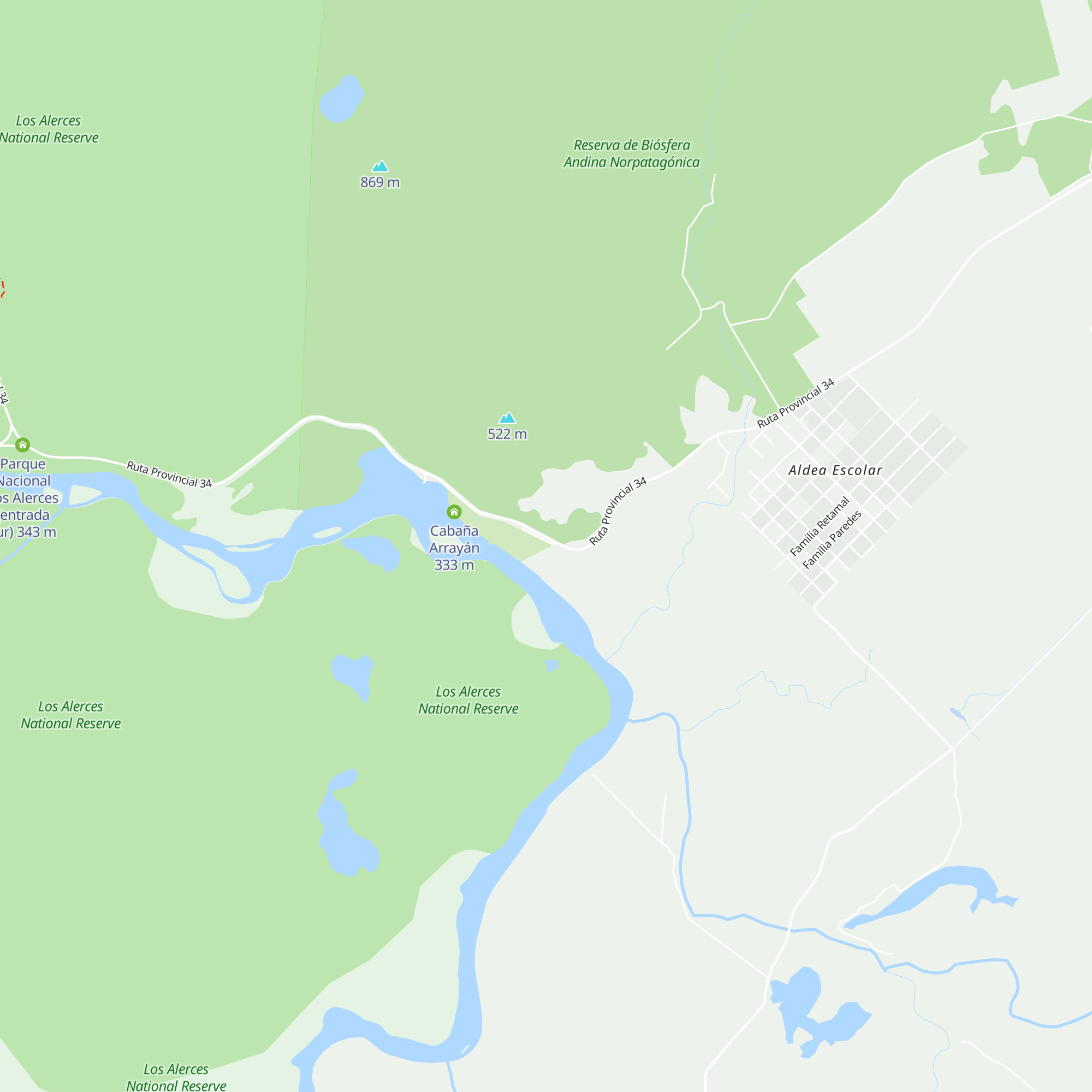 Cabaña Enebro map