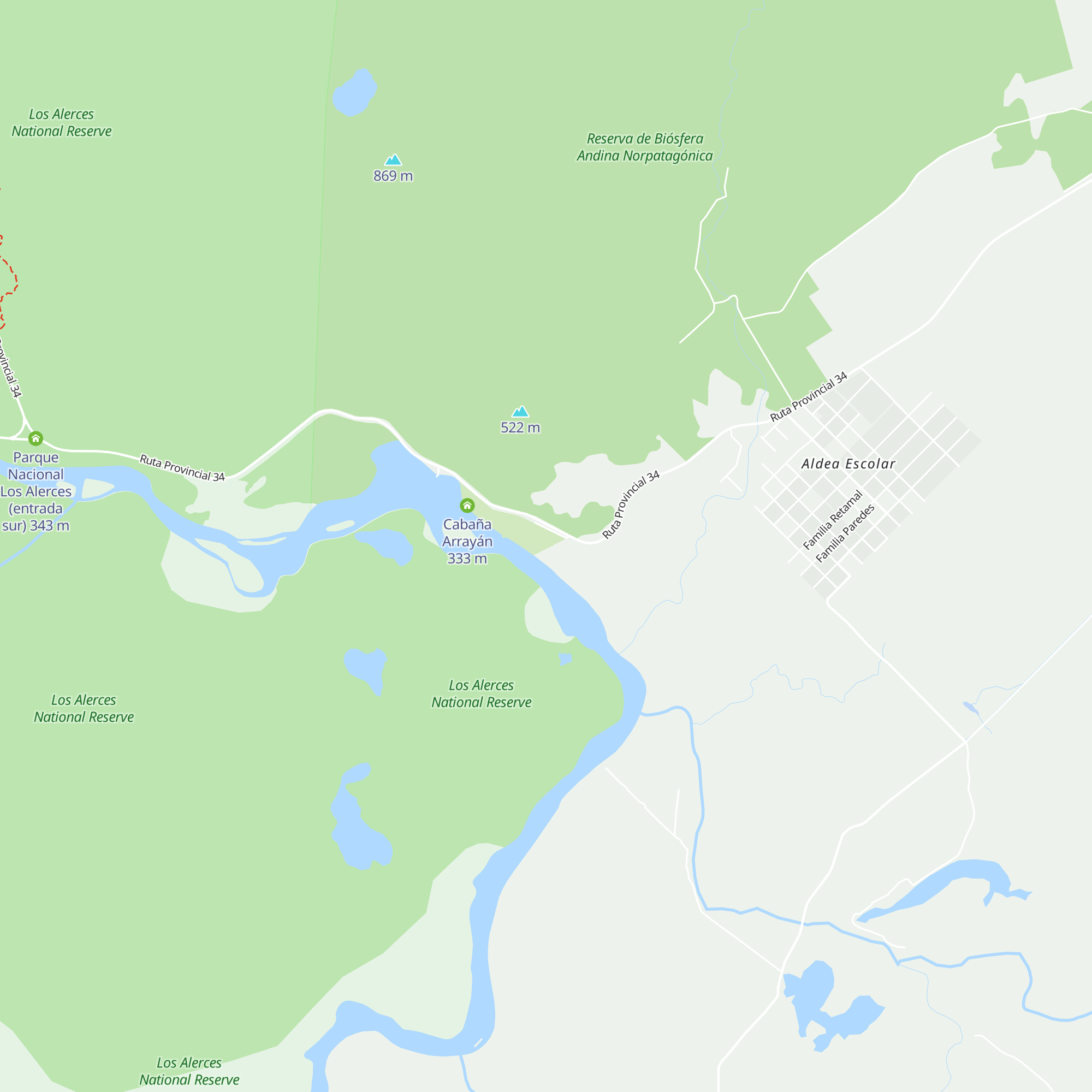 Cabaña Laura map