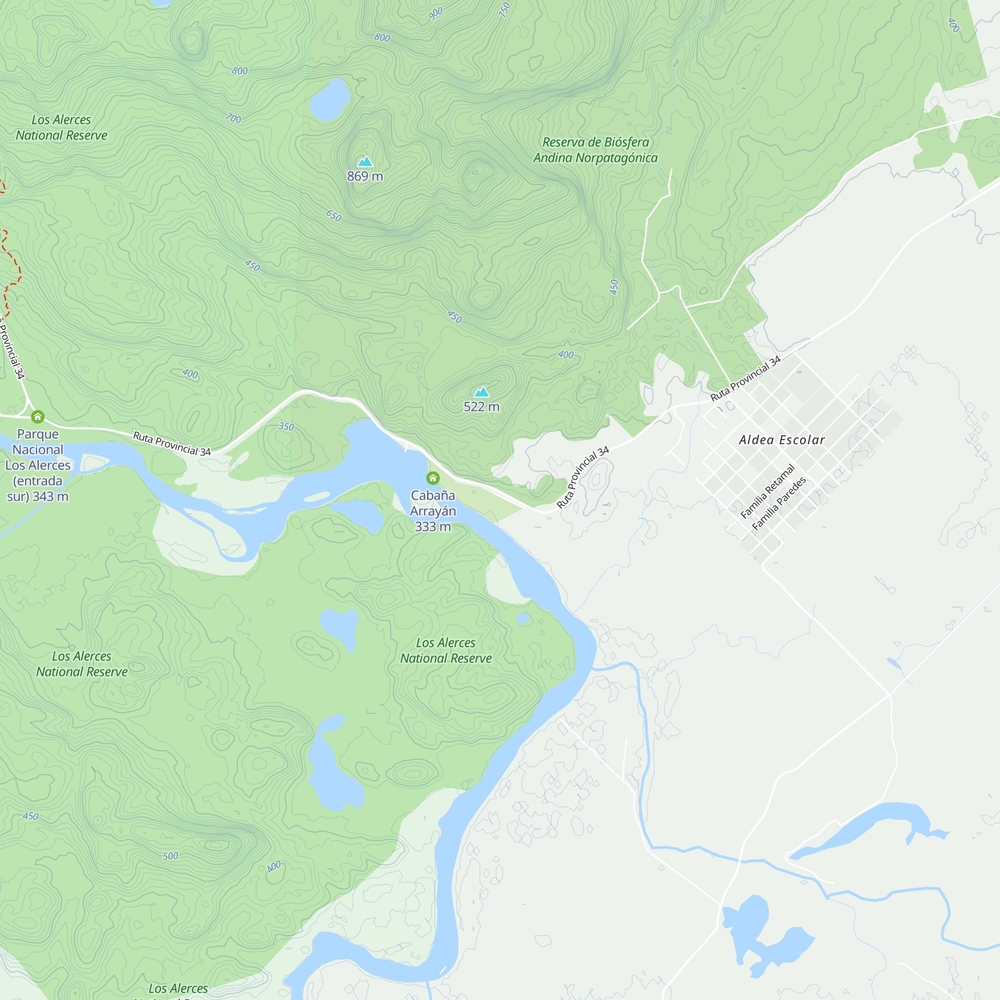 Cabaña Notro map