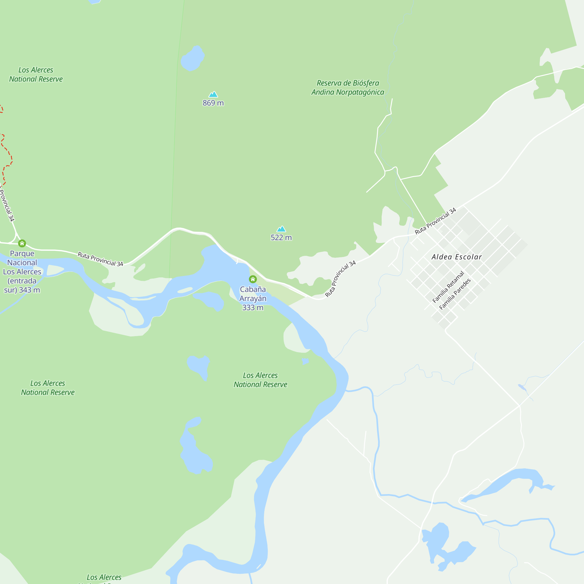 Cabaña Notro map