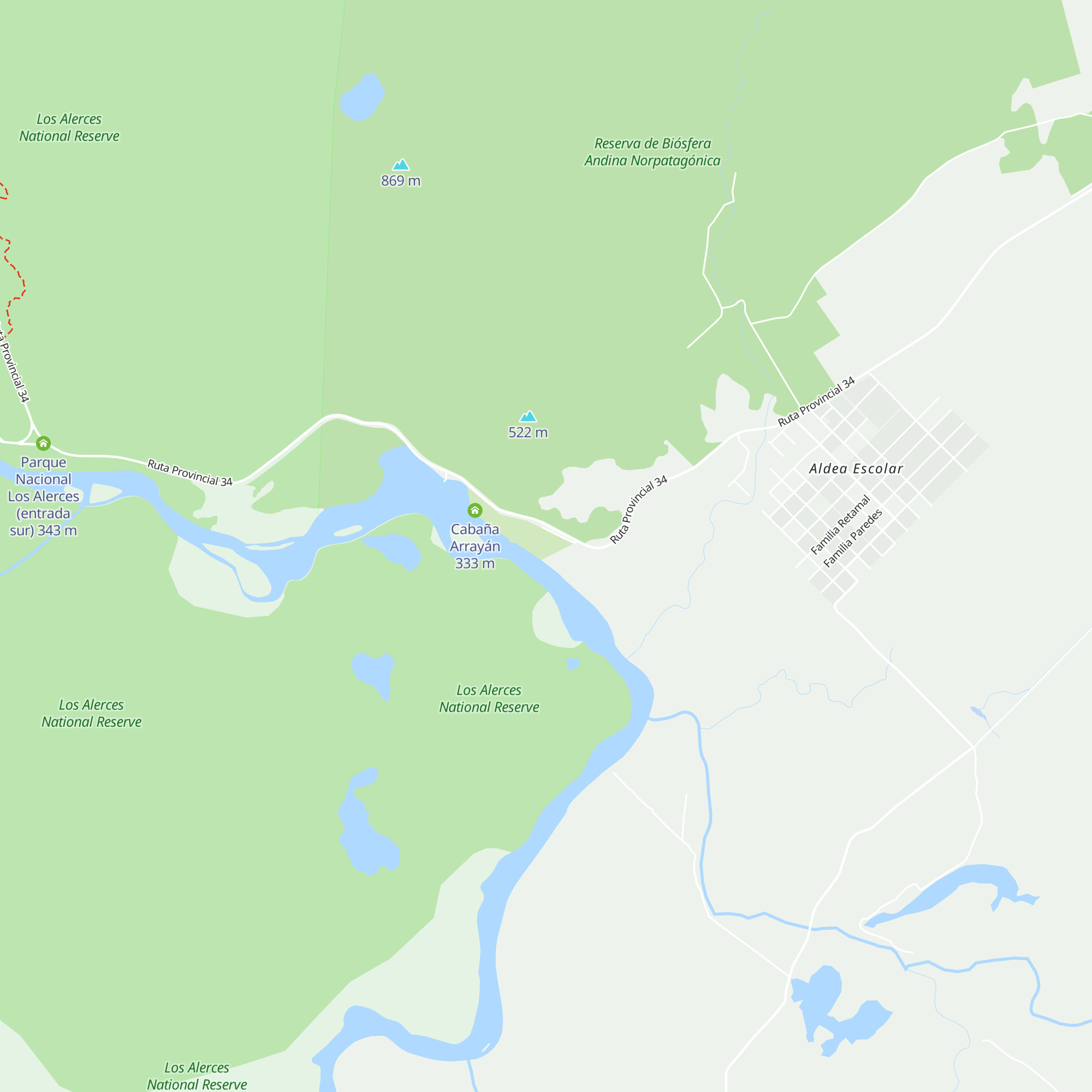 Cabaña Coihue map