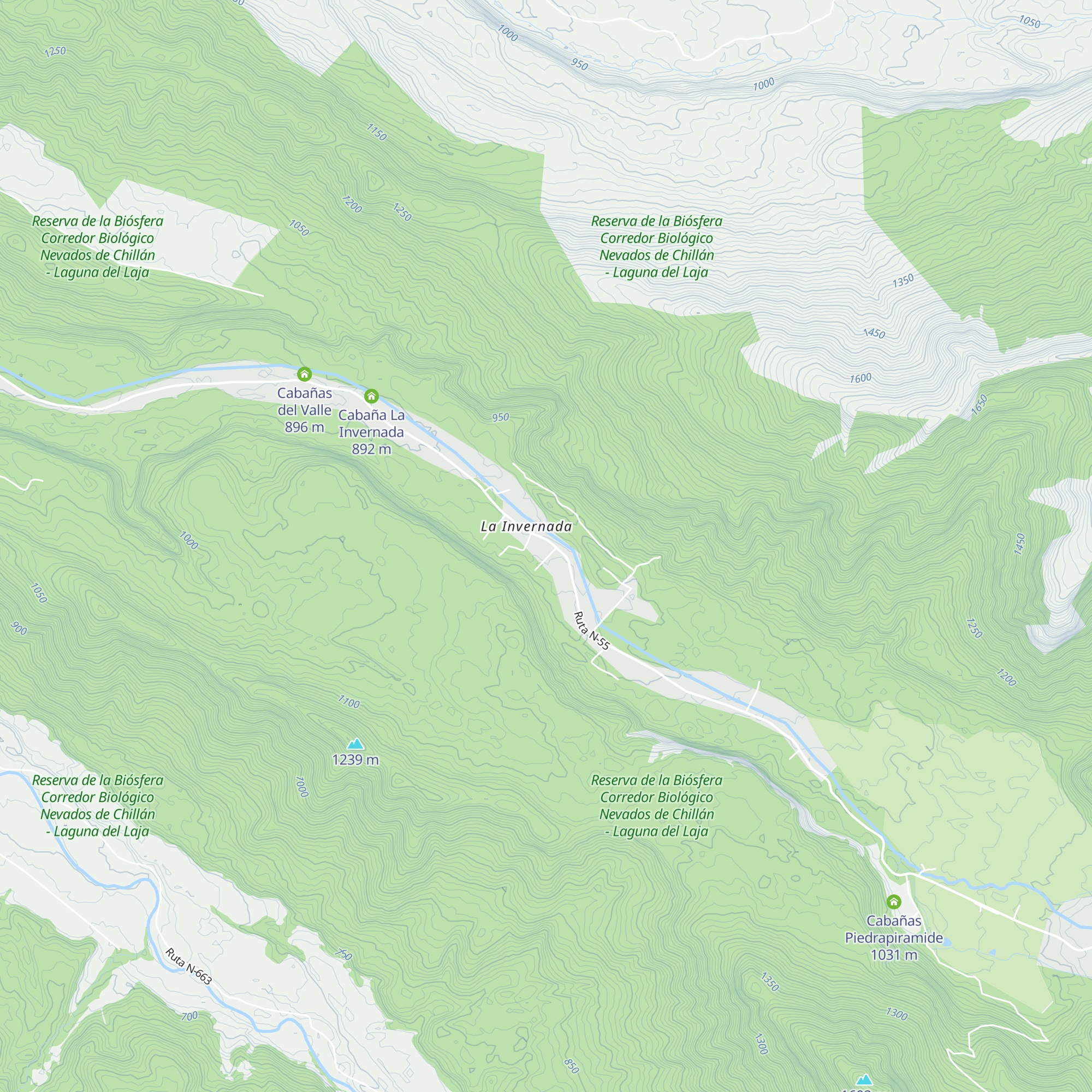 Cabañas Acantilado map