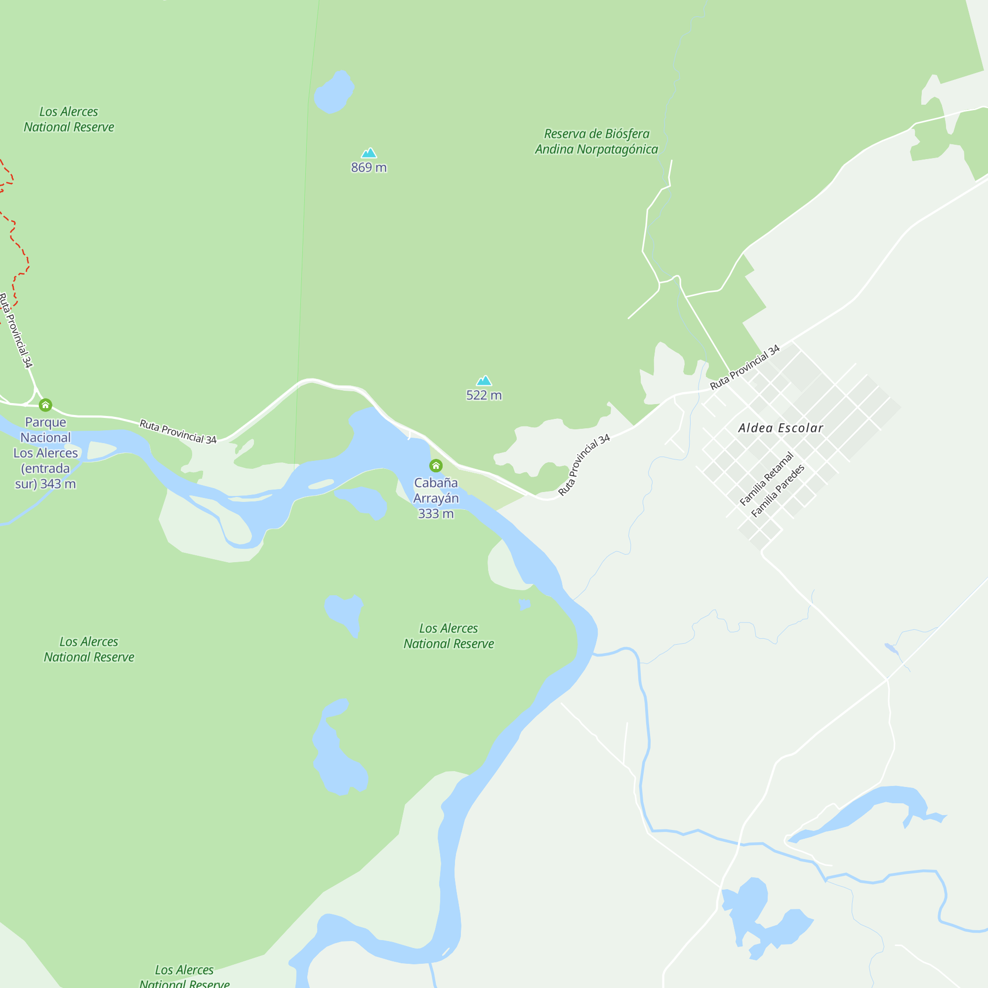 Cabaña Alerce map