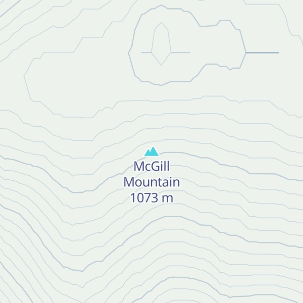 Map of McGill Mountain