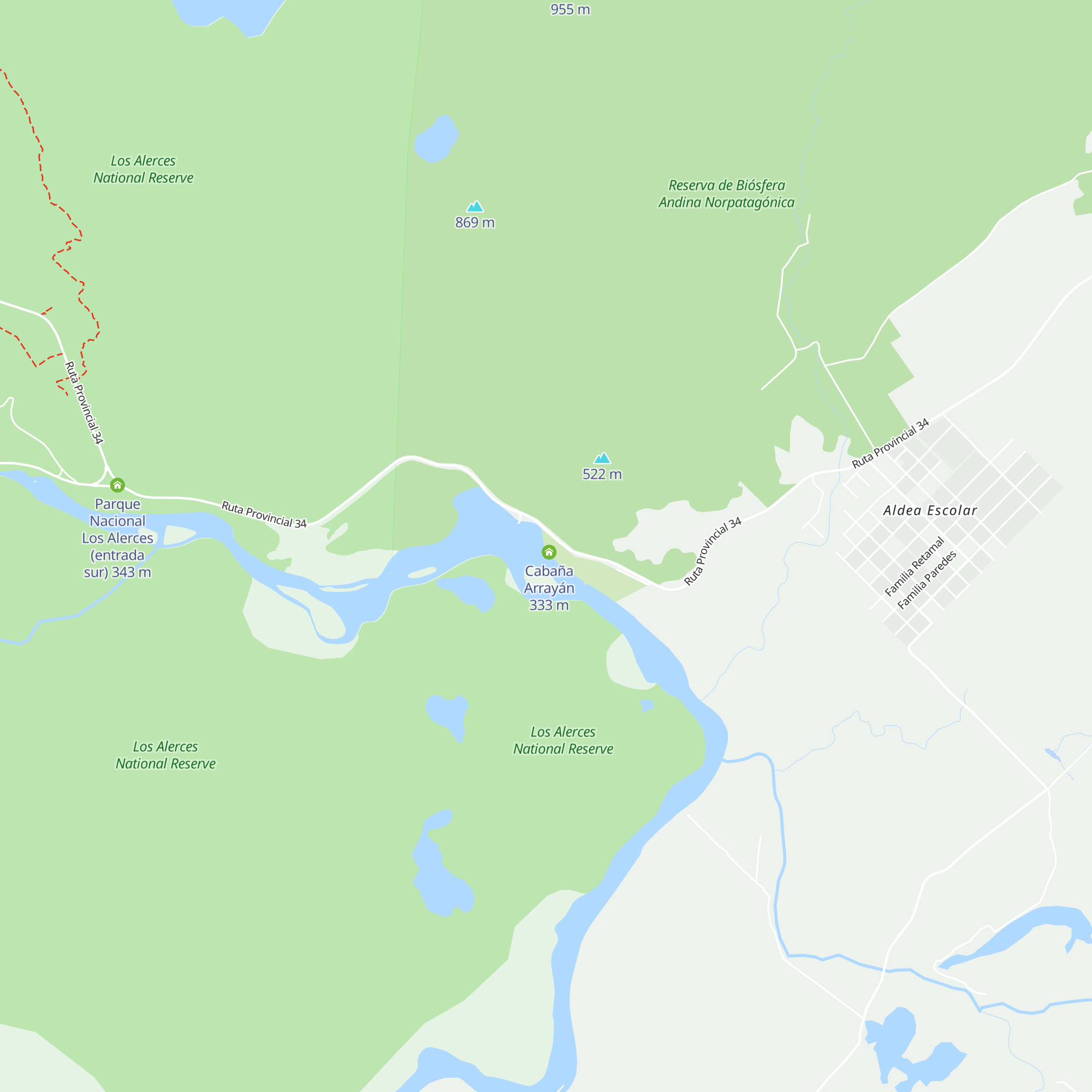 Cabaña Chacay map