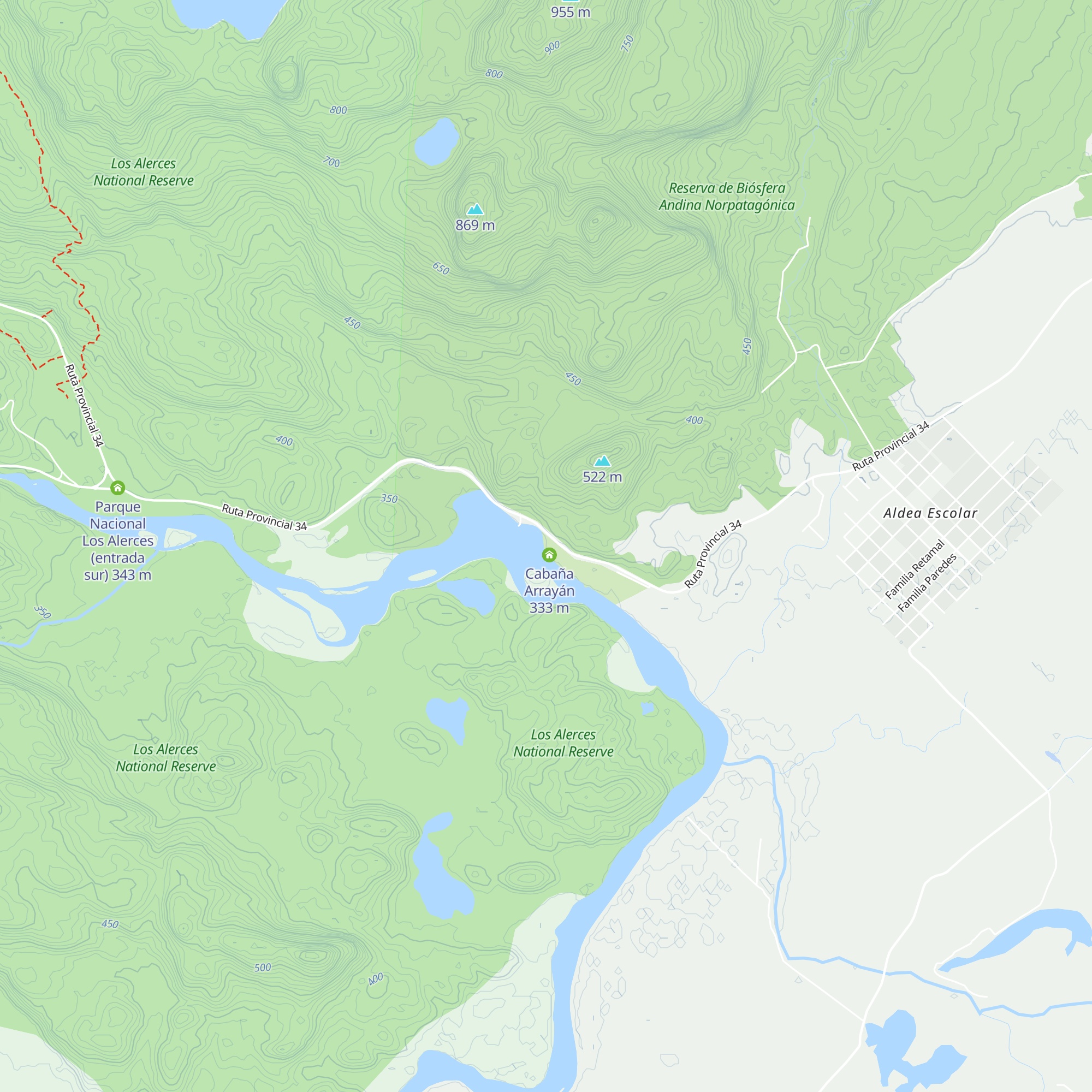 Cabaña Maitén map