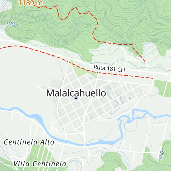 Map of Cabañas y Hostal Los Álamos