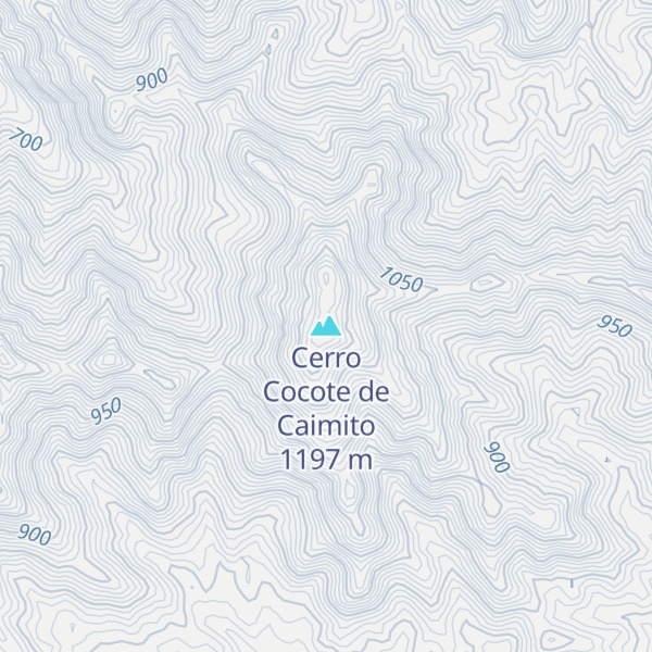 Map of Cerro Cocote de Caimito