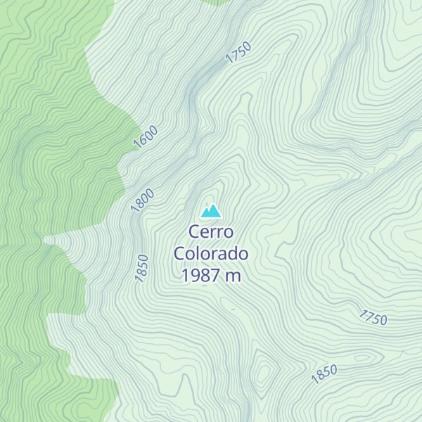 Map of Cerro Colorado