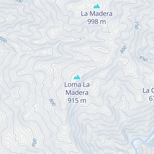 Map of Loma La Madera