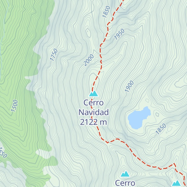 Map of Cerro Navidad