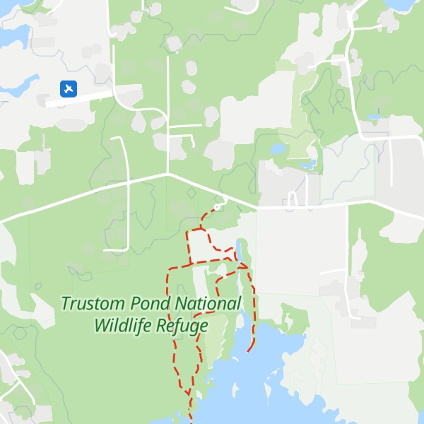 Map of Trustom Pond National Wildlife Refuge Visitor Contact Station