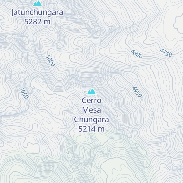 Map of Cerro Mesa Chungara
