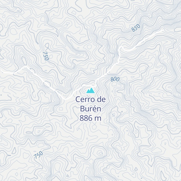 Map of Cerro de Burén