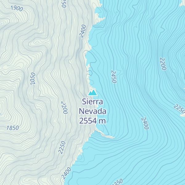 Map of Sierra Nevada