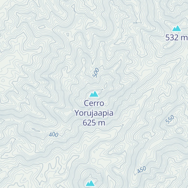 Map of Cerro Yorujaapia