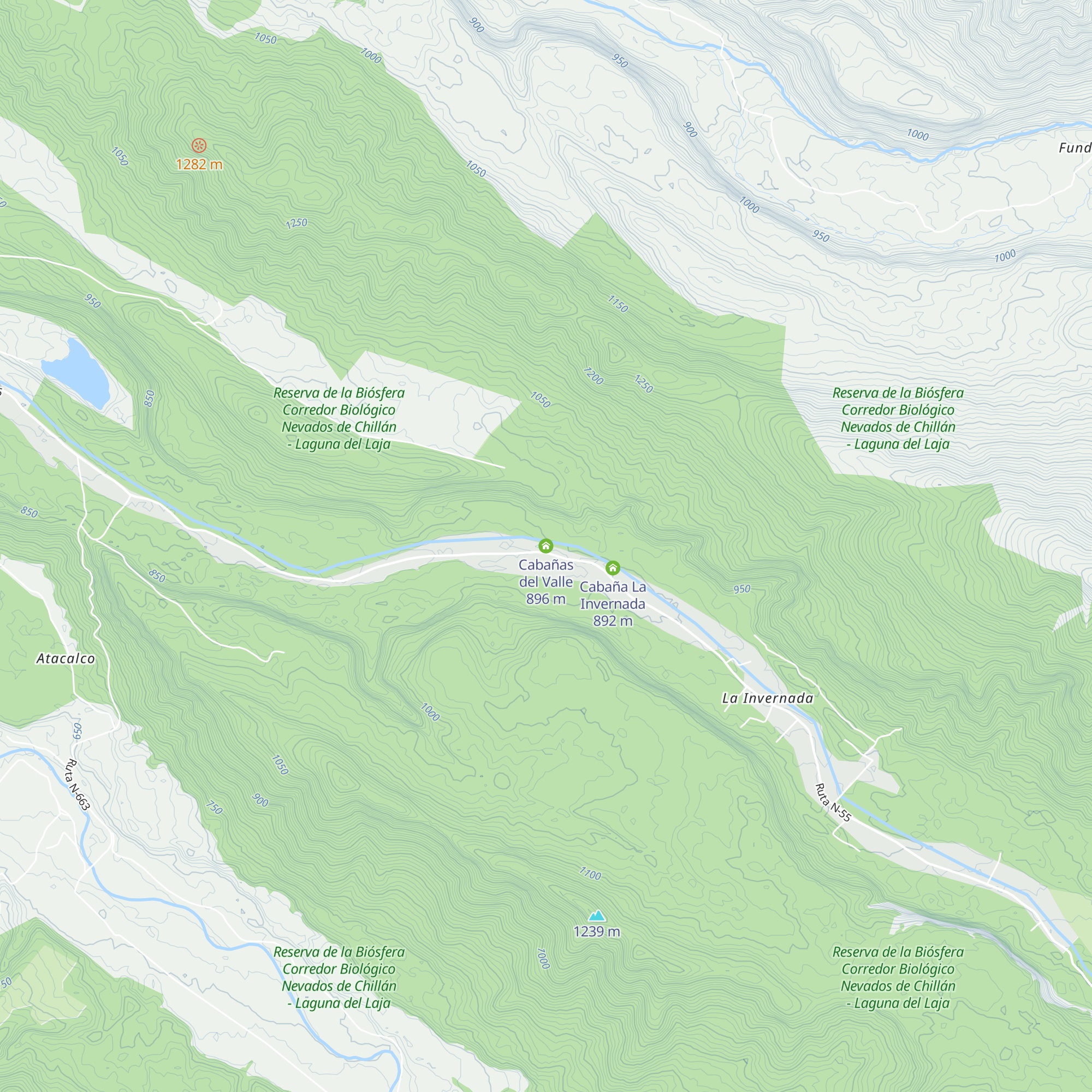 Cabañas del Valle map