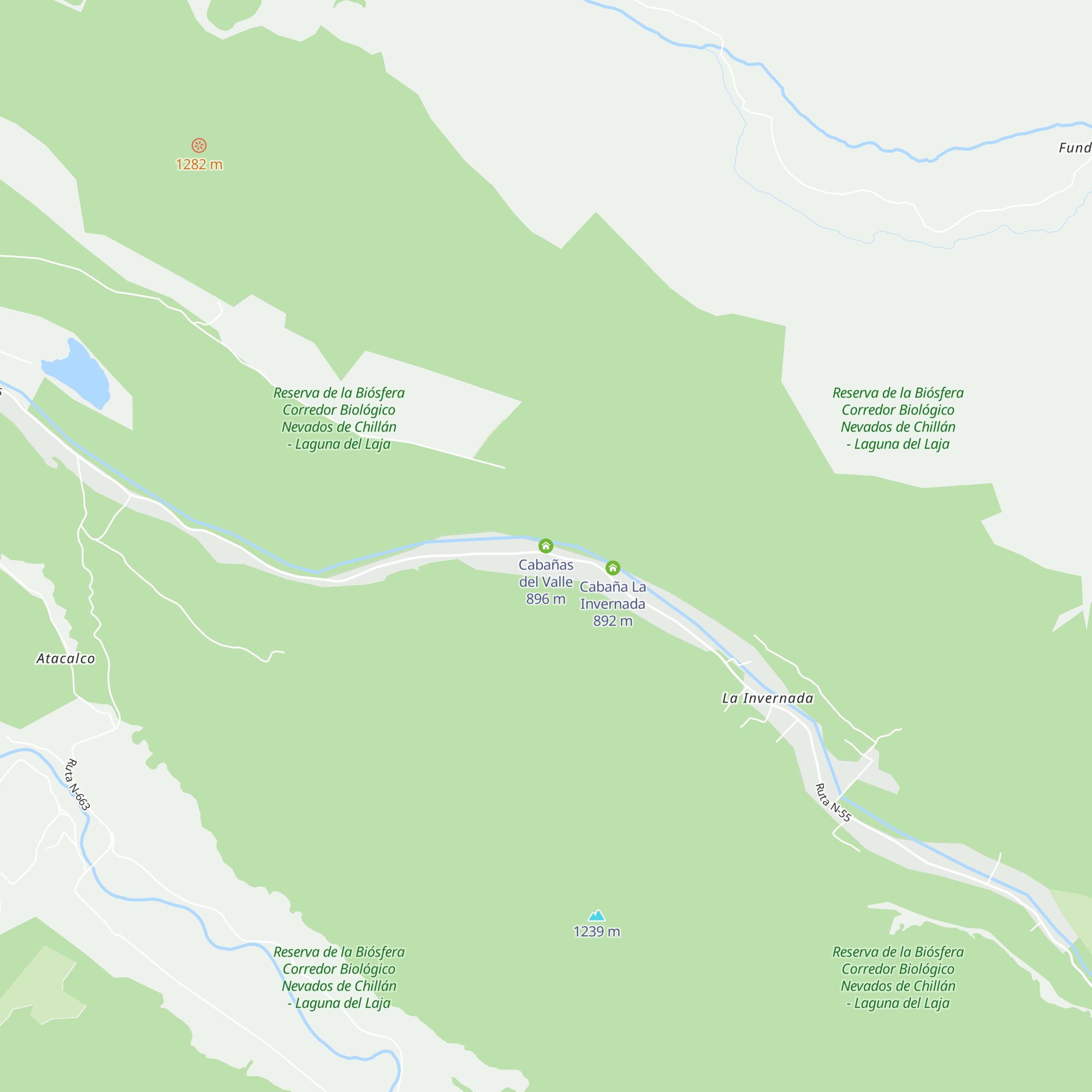 Cabañas del Valle map