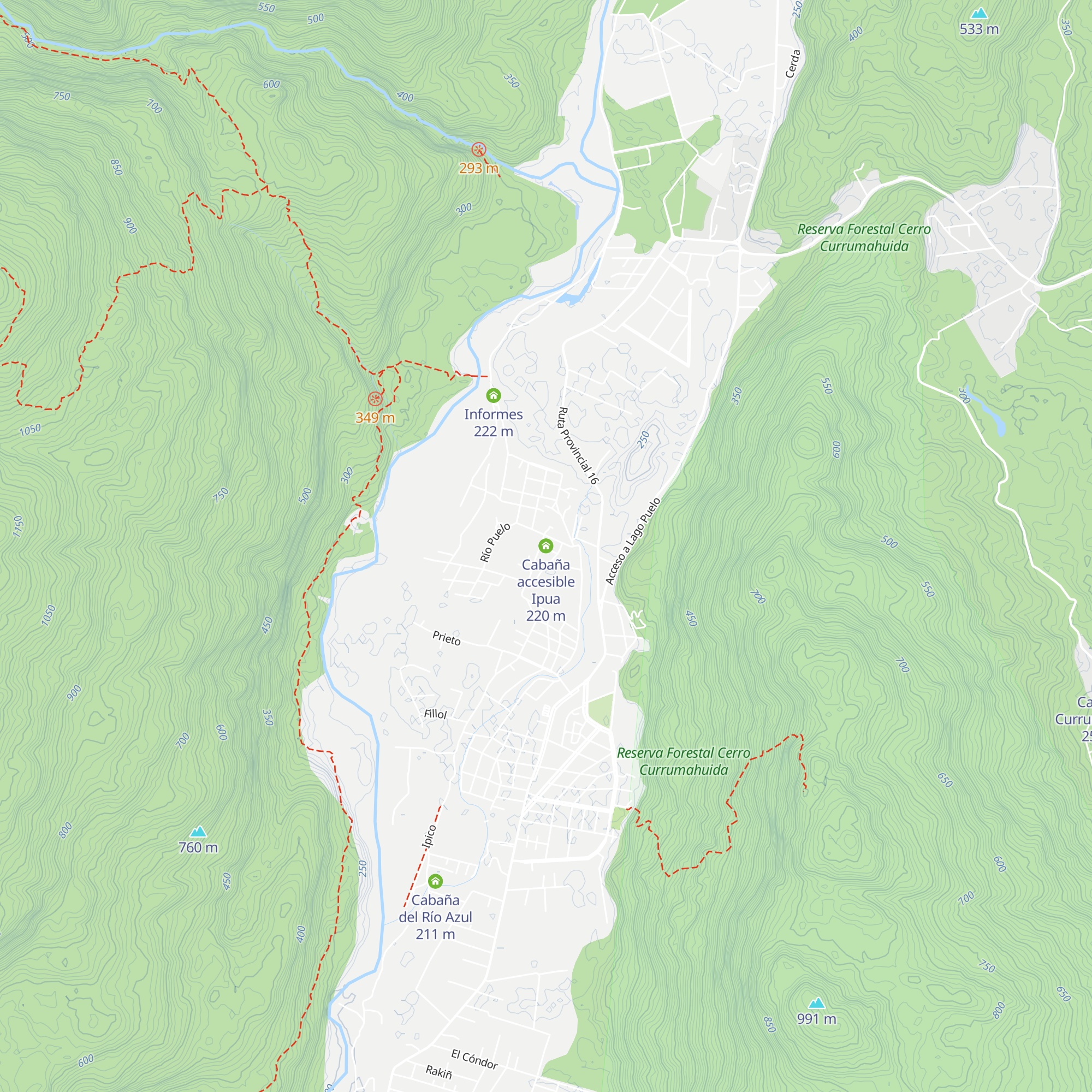 Cabaña accesible Ipua map