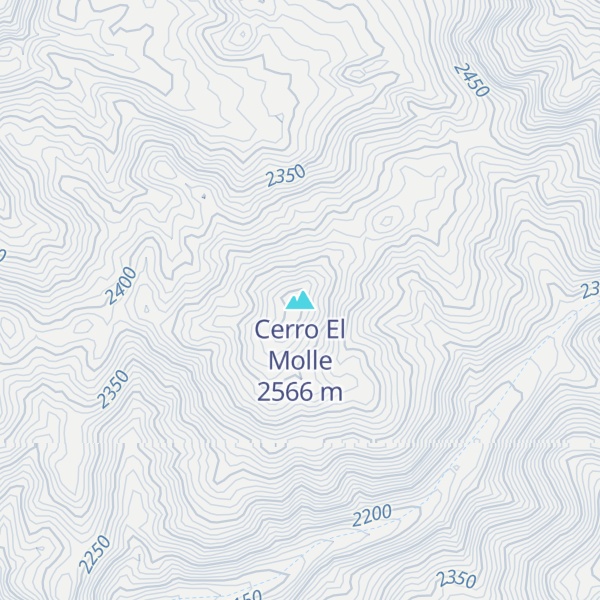 Map of Cerro El Molle