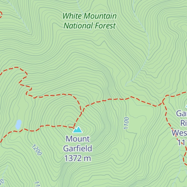 Map of Garfield Ridge Campsite Shelter