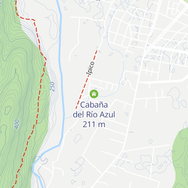 Map of Cabaña del Río Azul