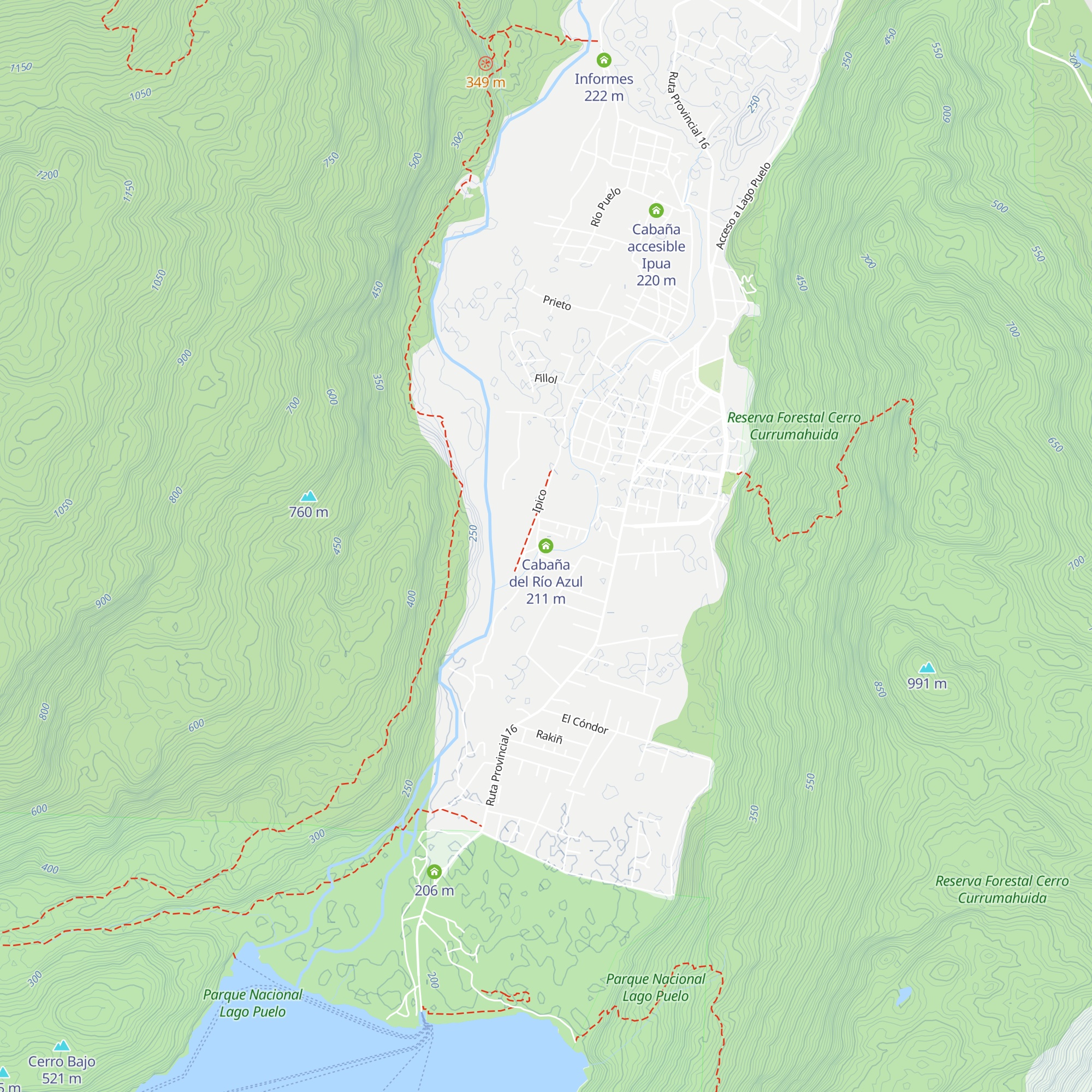 Cabaña del Río Azul map