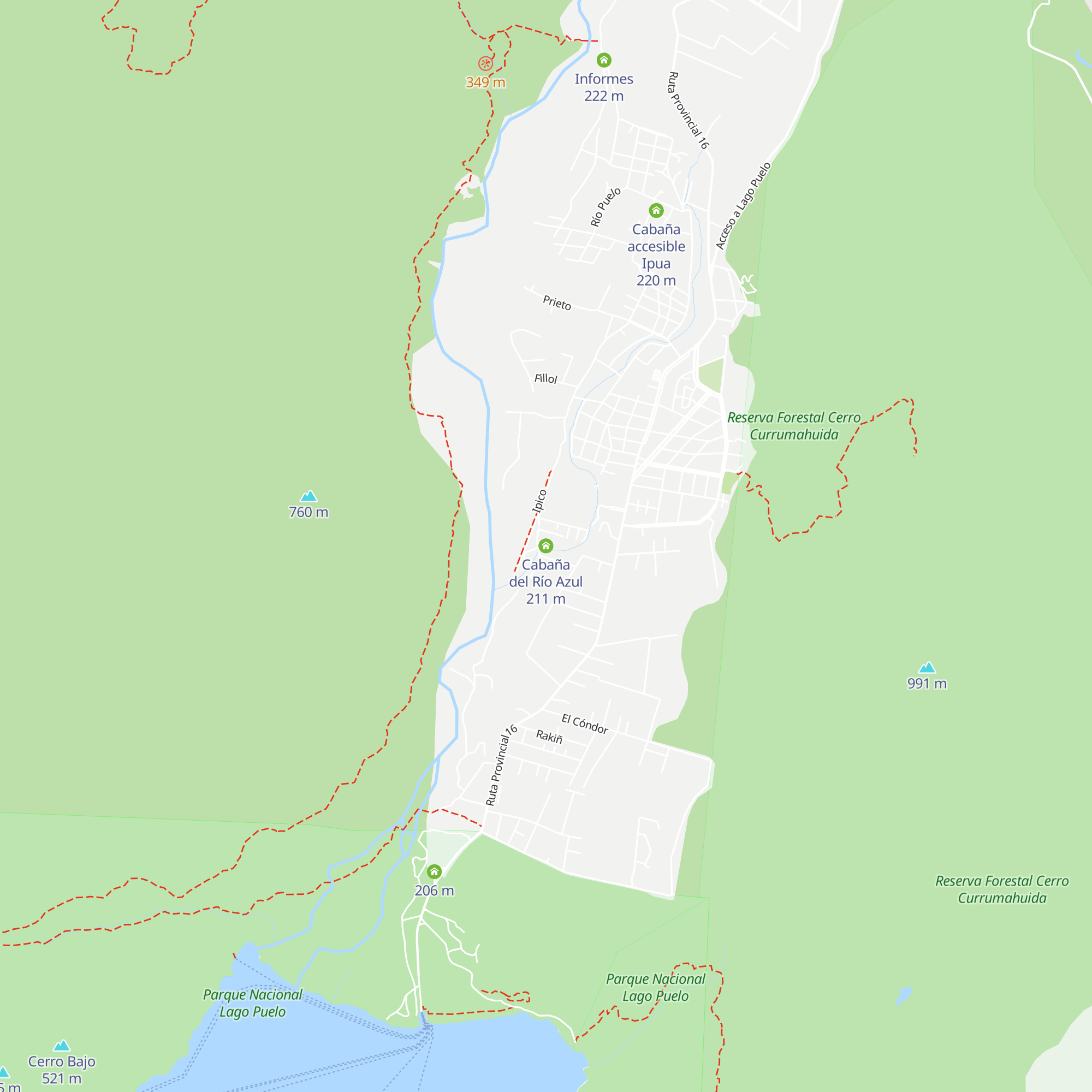 Cabaña del Río Azul map