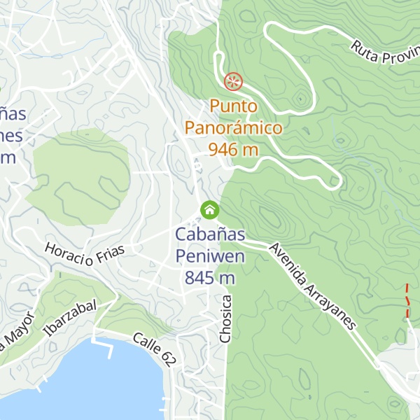 Map of Cabañas Peniwen