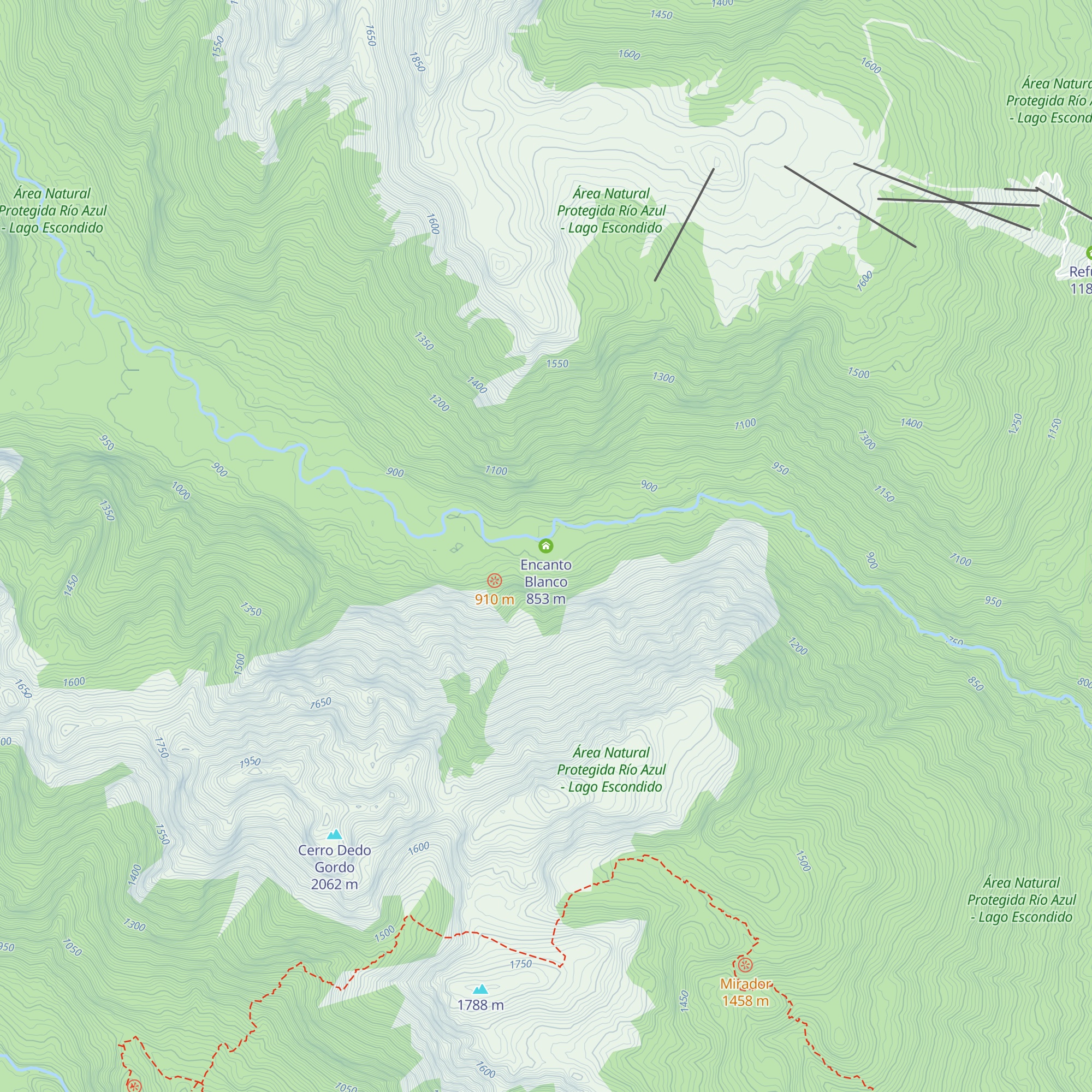 Encanto Blanco map