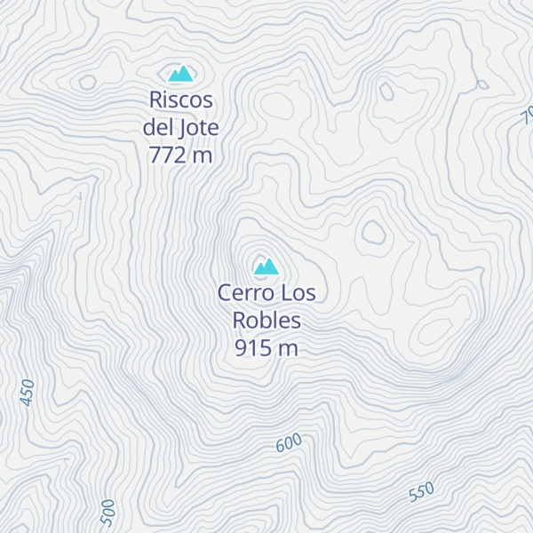 Map of Cerro Los Robles