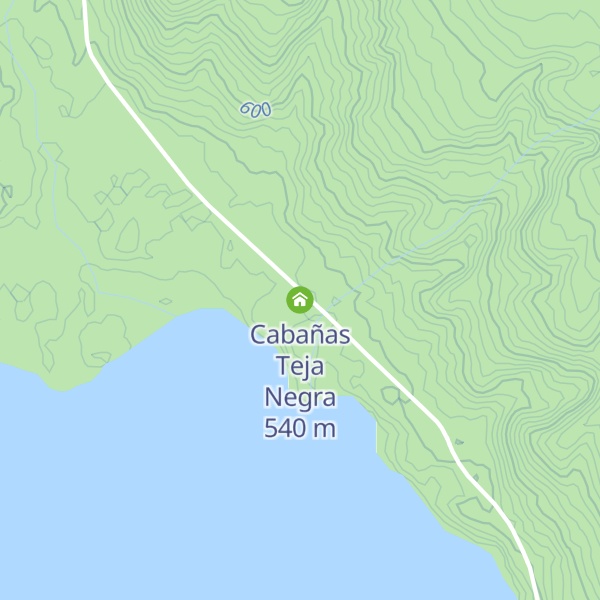 Map of Cabañas Teja Negra