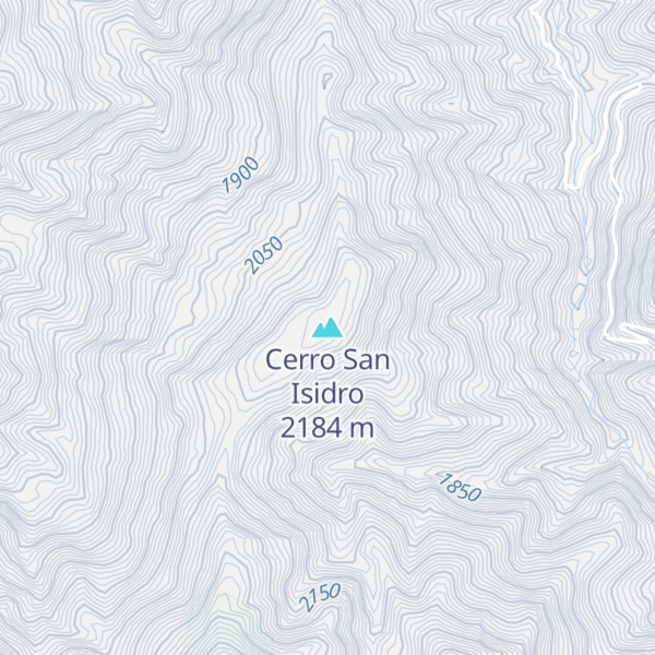Map of Cerro San Isidro