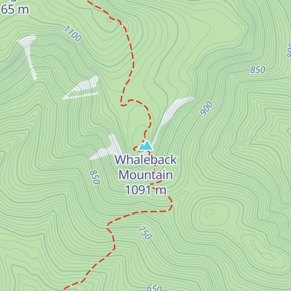 Map of Whaleback Mountain
