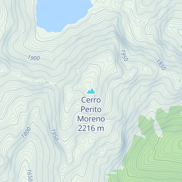 Map of Cerro Perito Moreno
