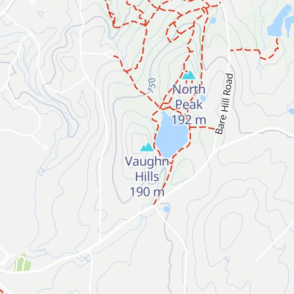 Map of Vaughn Hills