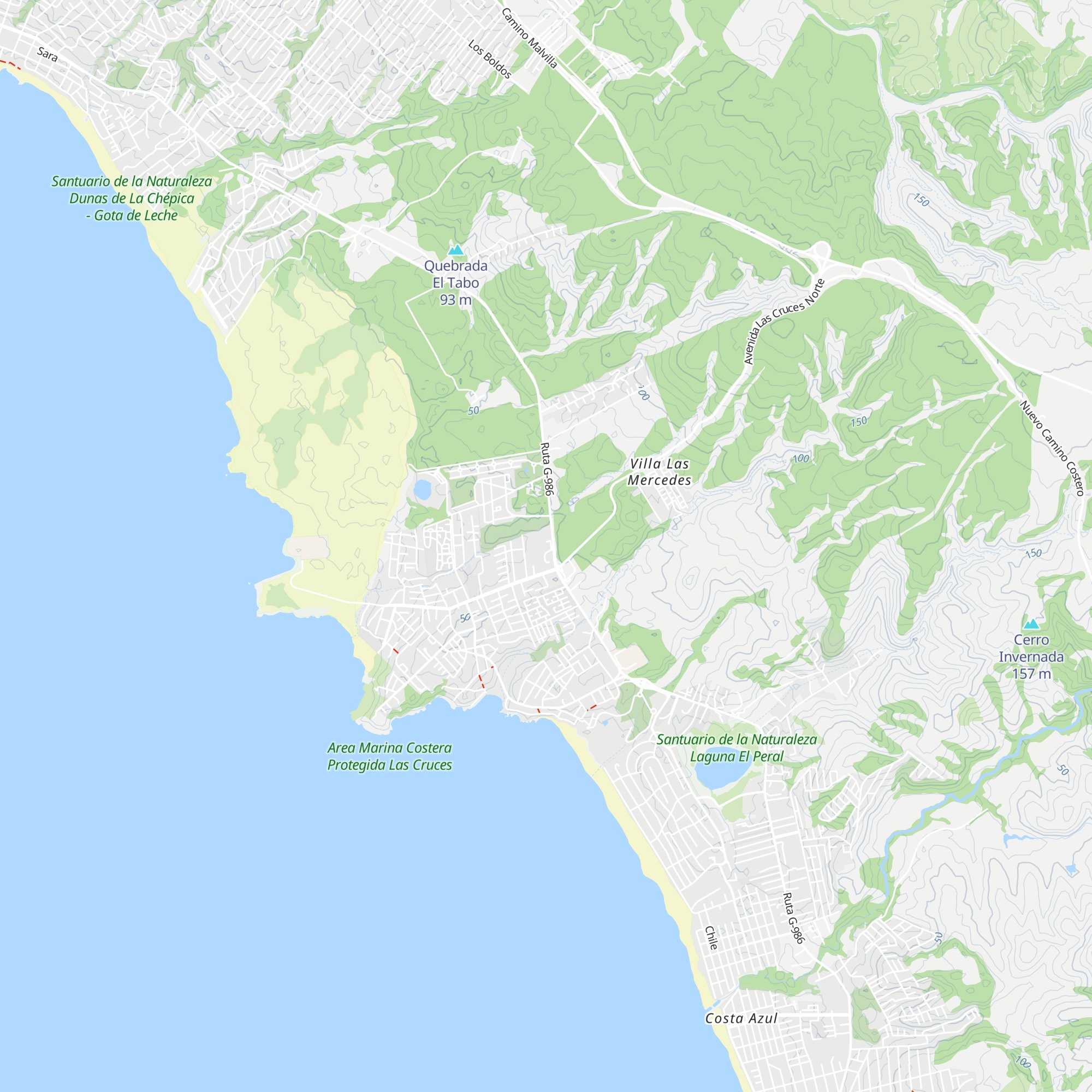 Cabañas Las Cruces Sindicato de Emprendedores map