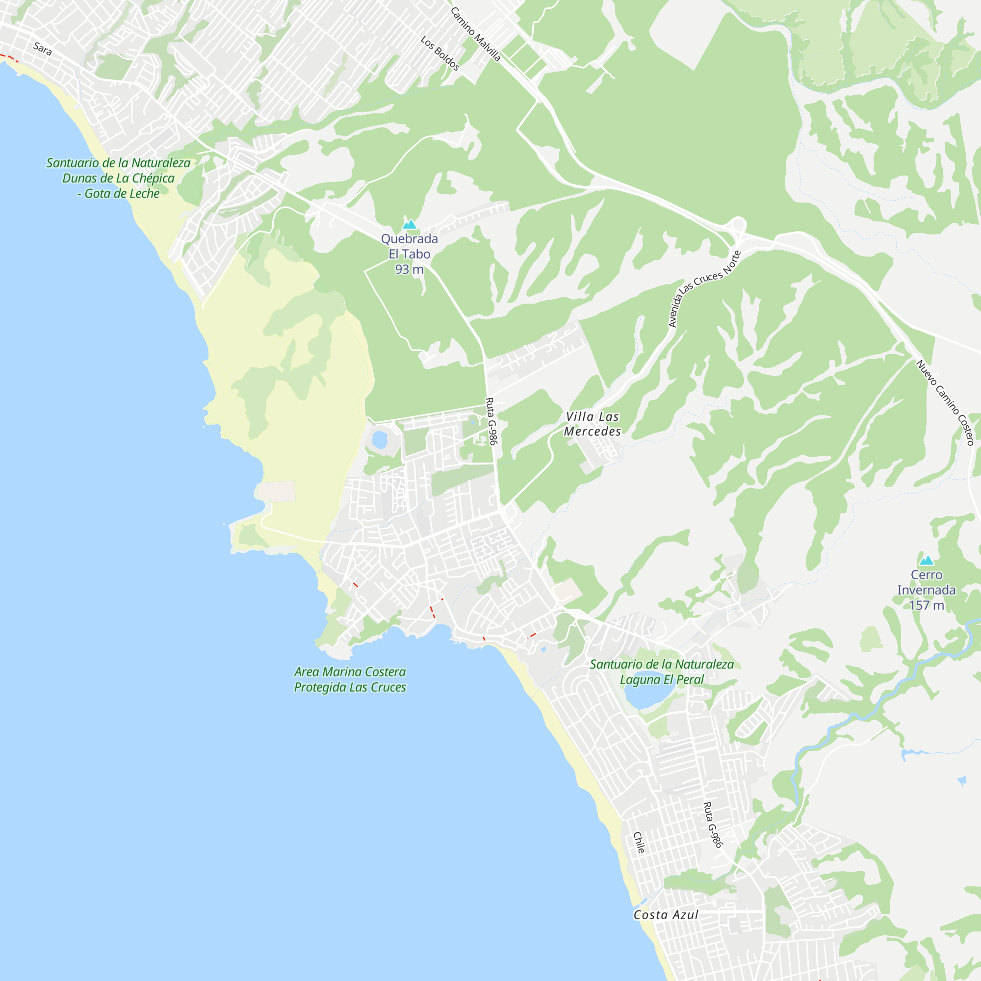 Cabañas Las Cruces Sindicato de Emprendedores map